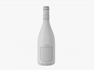 Wine Bottle Mockup 13 3D Model