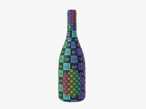 Wine Bottle Mockup 13 3D Model