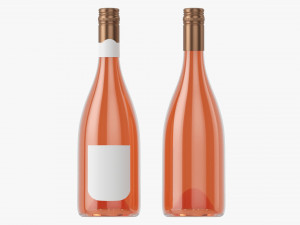Wine Bottle Mockup 14 Screw Cap 3D Модель