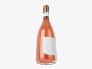 Wine Bottle Mockup 14 Screw Cap 3D 모델