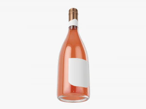 Wine Bottle Mockup 14 Screw Cap 3D Model