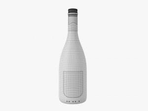 Wine Bottle Mockup 14 Screw Cap 3D 모델