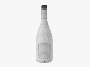 Wine Bottle Mockup 14 Screw Cap 3D Model