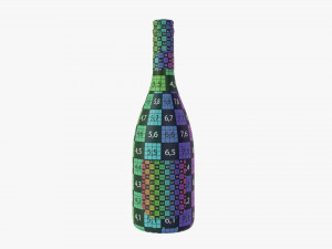 Wine Bottle Mockup 14 Screw Cap 3D 모델