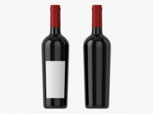 Wine Bottle Mockup 15 3D Модель