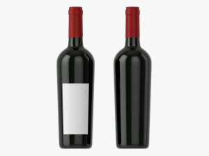 Мокап бутылки вина 15 3D Модель