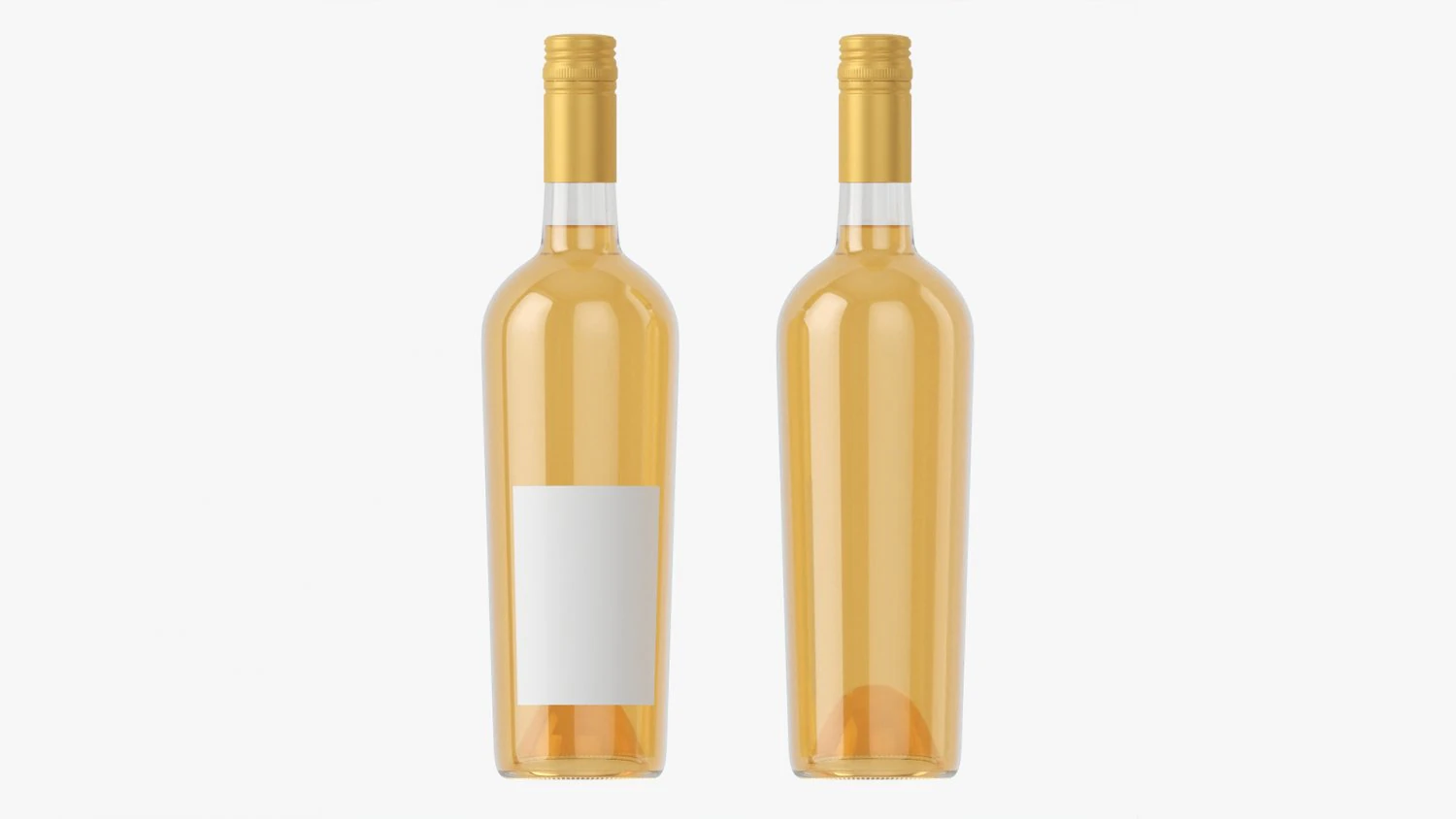 Wine Bottle Mockup 16 Screw Cap 3D Model .c4d .max .obj .3ds .fbx .stl .blend 