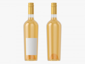 Wine Bottle Mockup 16 Screw Cap 3D Model