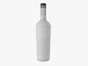 Wine Bottle Mockup 16 Screw Cap 3D Model