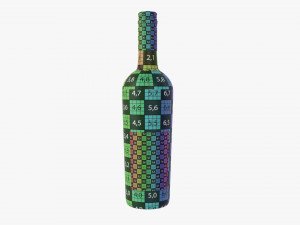 Wine Bottle Mockup 16 Screw Cap Modelo 3D