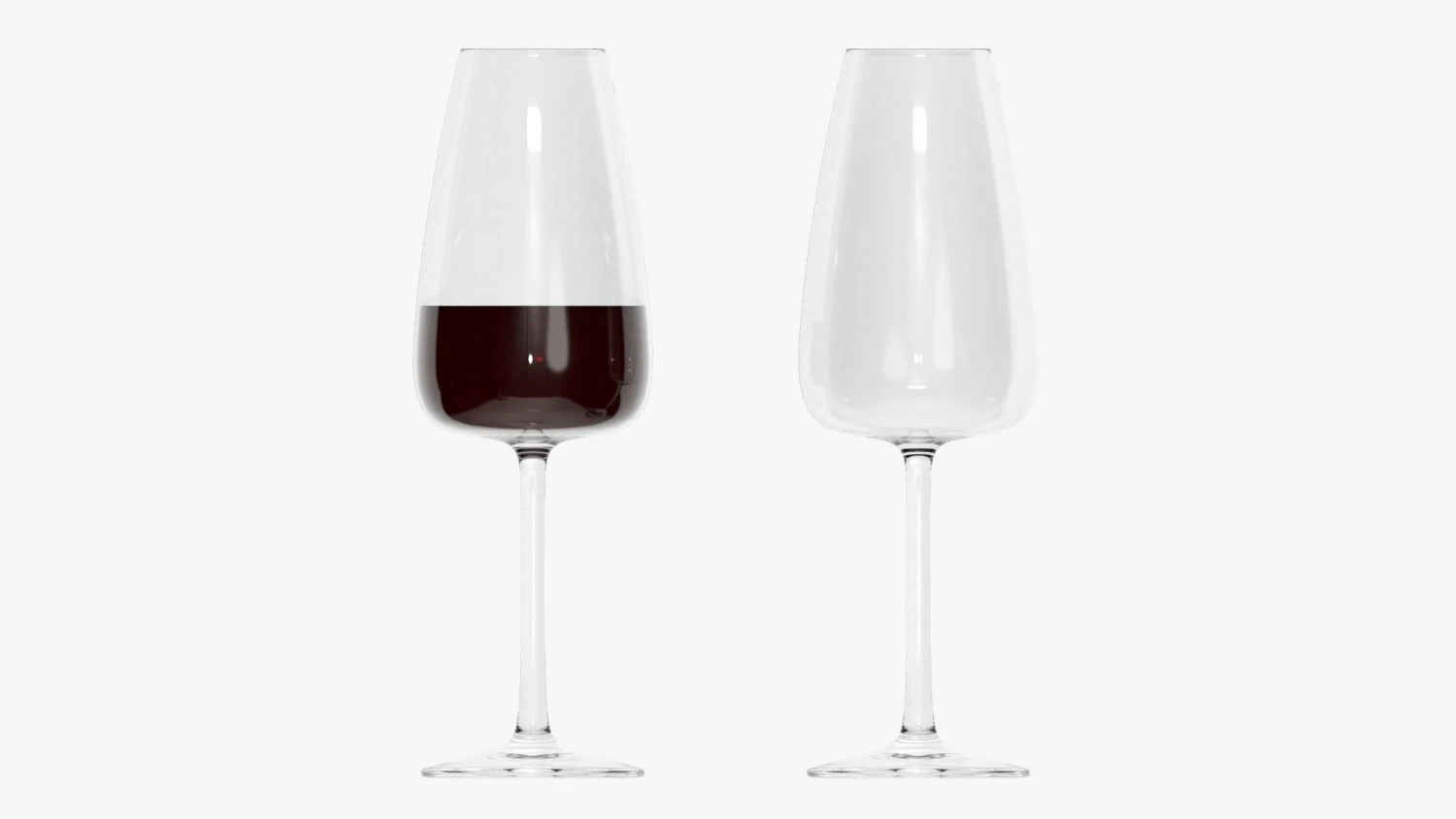 Wine Glass 02 3D Model .c4d .max .obj .3ds .fbx .stl .blend