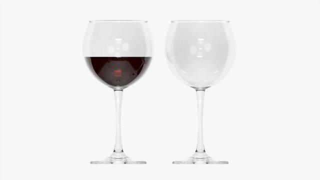 Wine Glass 03 Model 3D .c4d .max .obj .3ds .fbx .stl .blend 