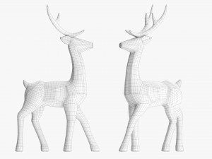 Decorative Christmas Reindeer Modèle 3D
