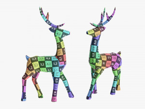 Decorative Christmas Reindeer Modèle 3D