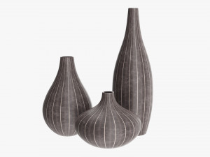 Decorative Vase Set Of Three 3D Model
