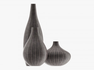 Decorative Vase Set Of Three 3D मॉडल