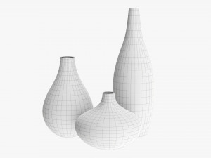 Decorative Vase Set Of Three 3D मॉडल