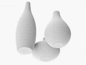 Decorative Vase Set Of Three 3D मॉडल