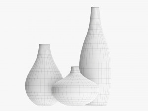 Decorative Vase Set Of Three 3D मॉडल