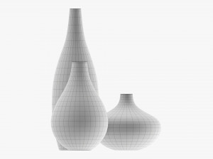 Decorative Vase Set Of Three 3D मॉडल