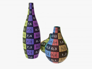 Decorative Vase Set Of Three 3D मॉडल