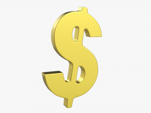 Dollar Symbol Modelo 3D