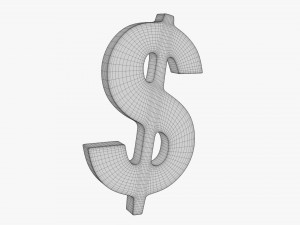 Dollar Symbol 3D Model