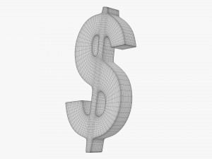 Dollar Symbol 3D Model