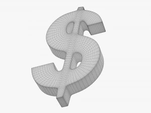 Dollar Symbol 3D Model