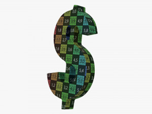 Dollar Symbol 3D Model