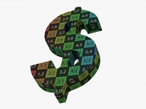 Dollar Symbol 3D Model