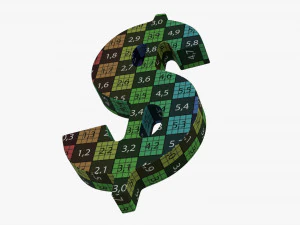 Dollar Symbol 3D Model