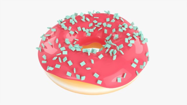 Donut 01 3D Модель .c4d .max .obj .3ds .fbx .stl .blend 