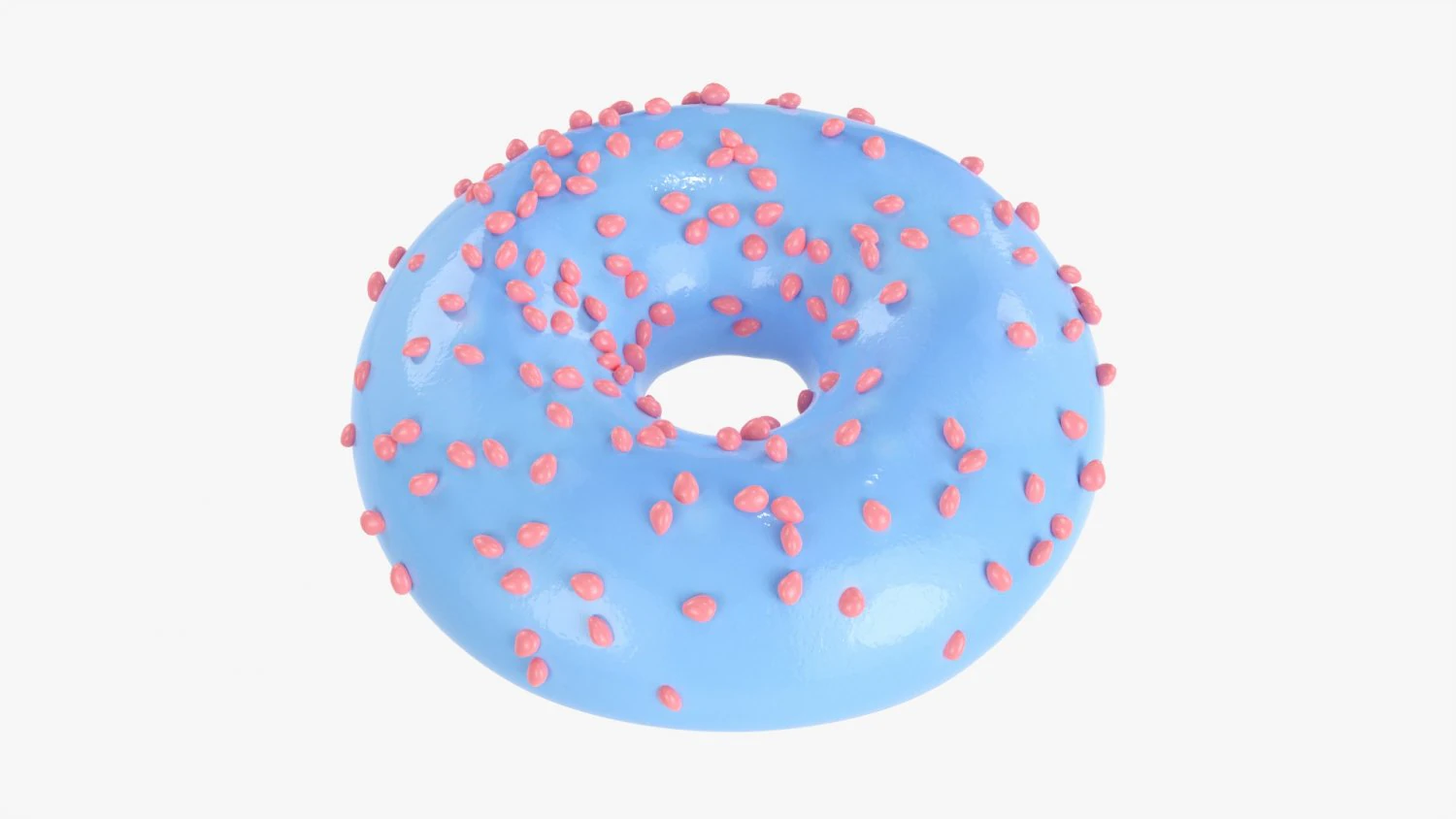 Donut 02 3D Model .c4d .max .obj .3ds .fbx .stl .blend 