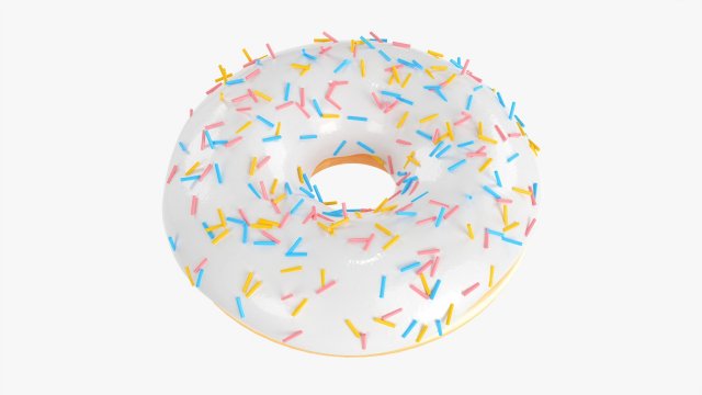 Donut 03 3D Model .c4d .max .obj .3ds .fbx .stl .blend 