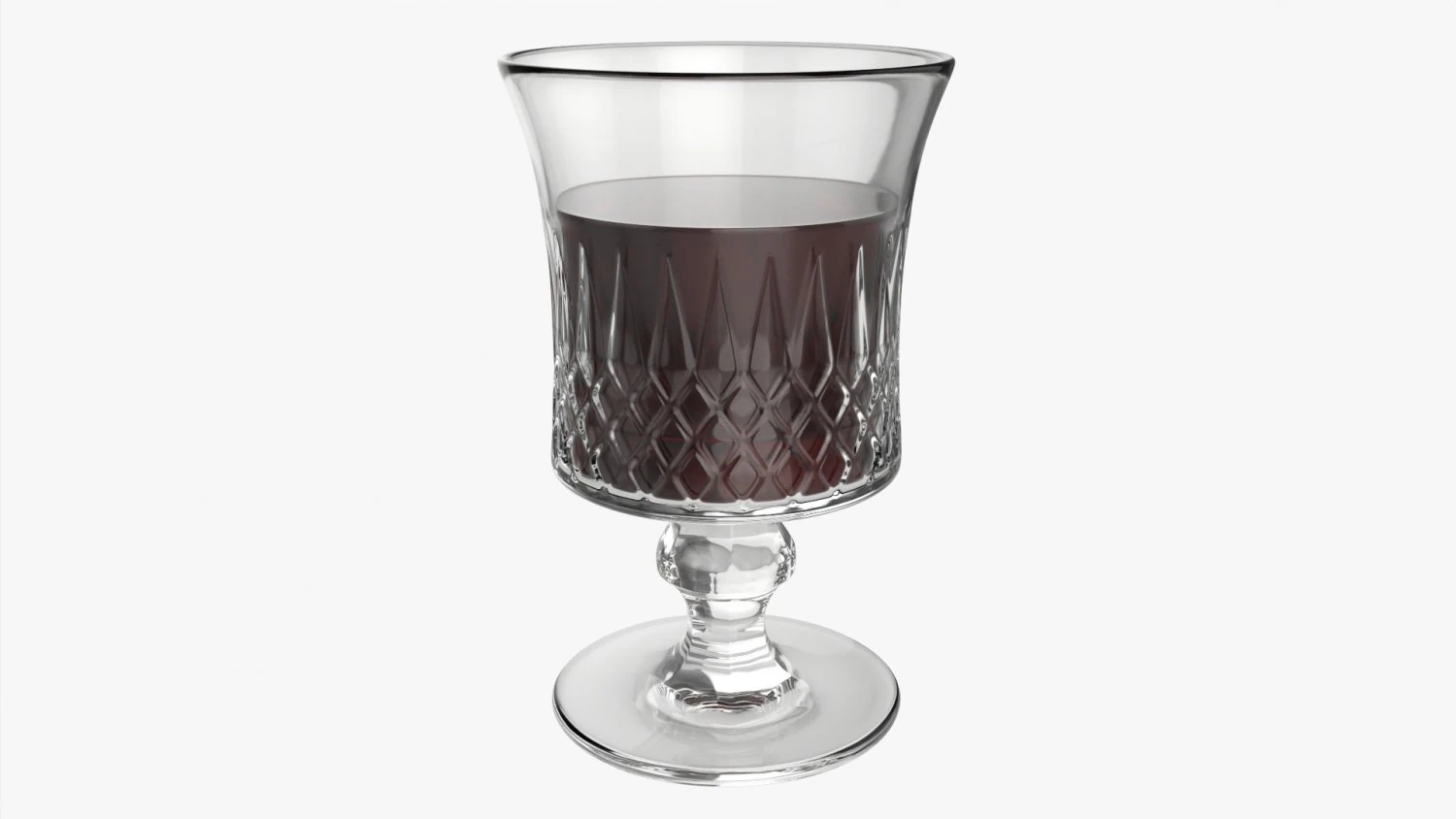 Glass Goblet 01 3D Model .c4d .max .obj .3ds .fbx .stl .blend 