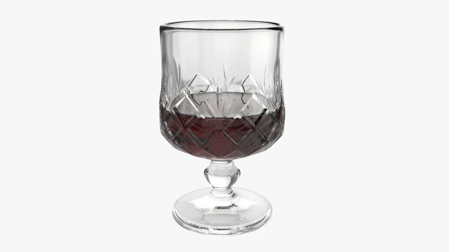 Glass Goblet 03 3D Model .c4d .max .obj .3ds .fbx .stl .blend 