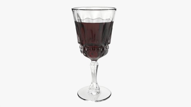 Glass Goblet 04 3D Model .c4d .max .obj .3ds .fbx .stl .blend 