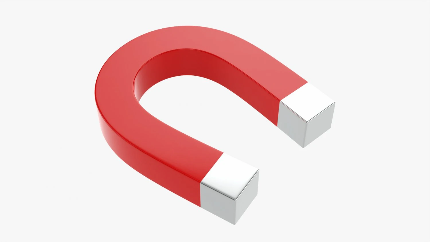 Horseshoe Magnet 3D Model .c4d .max .obj .3ds .fbx .stl .blend