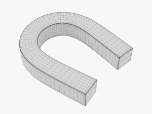 Horseshoe Magnet 3D Model