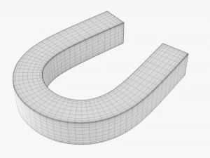 Horseshoe Magnet 3D Model