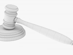 Judges Gavel 01 3D Model