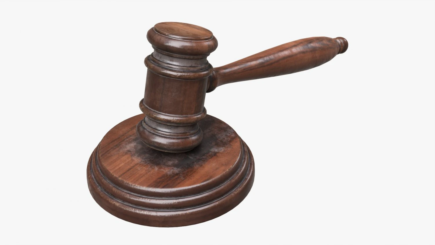 Judges Gavel 02 3D Model .c4d .max .obj .3ds .fbx .stl .blend
