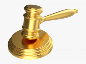 Judges Gavel 03 Gold Modelo 3D