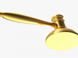 Judges Gavel 03 Gold Model 3D