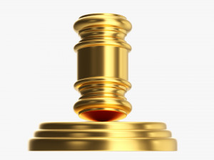 Judges Gavel 03 Gold Model 3D
