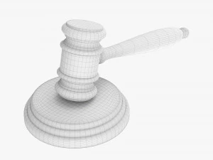 Judges Gavel 03 Gold 3D Model