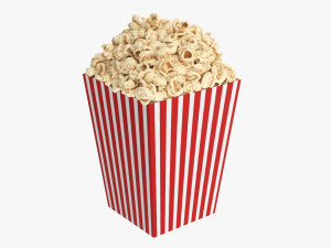 Large Popcorn Box 3D Model