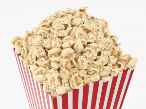Large Popcorn Box 3D Model