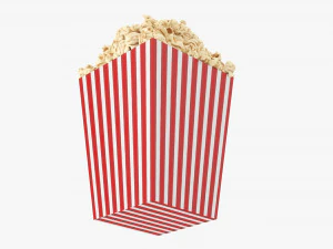Large Popcorn Box 3D Model